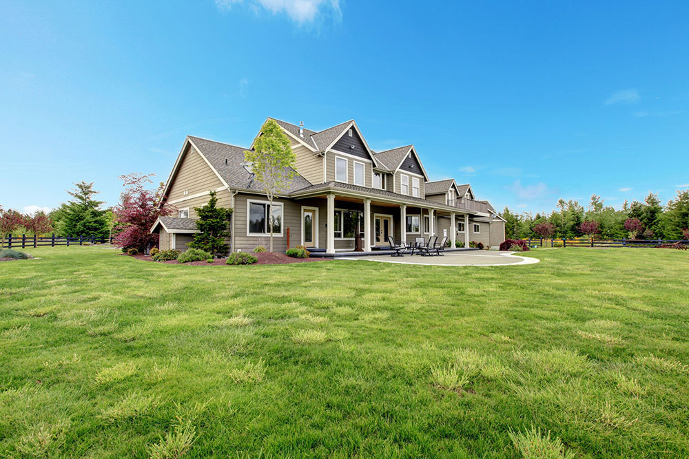 House on a lovely green yard