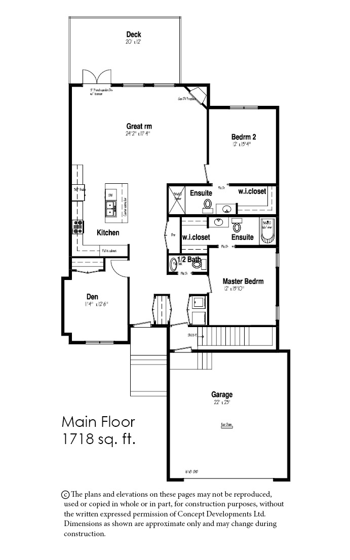 The Diamond 1718 sq. ft. Concept Homes Custom Home