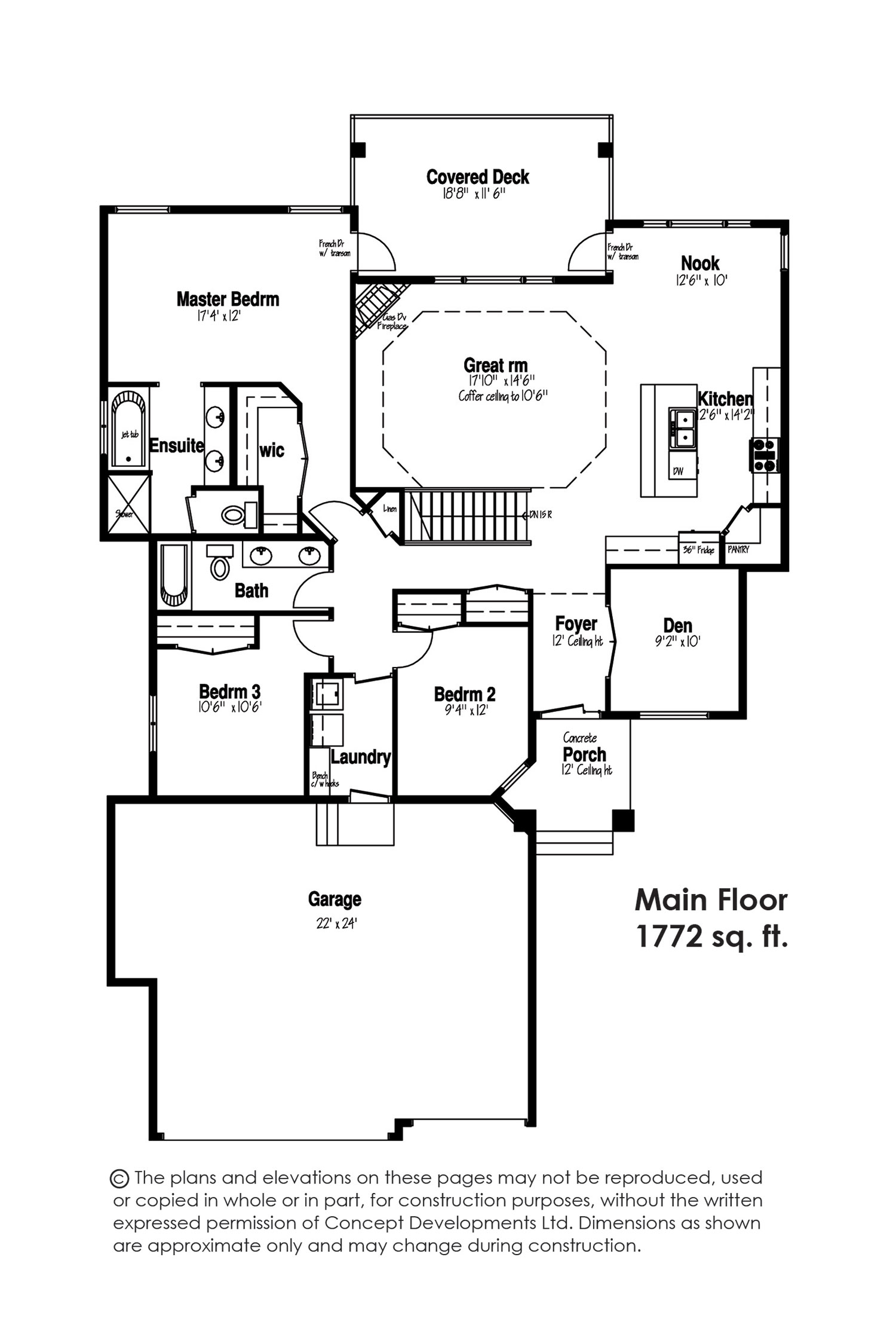 The Evergreen 1772 sq. ft. Concept Homes Custom Home